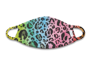 Rainbow Leopard Face Mask