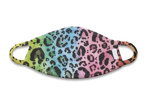 Rainbow Leopard Face Mask