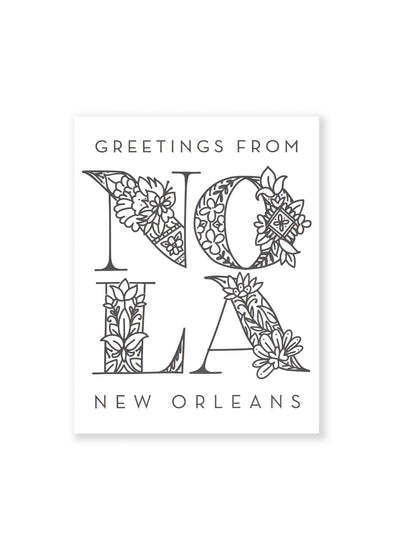 NOLA Floral Postcard