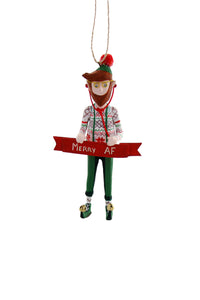 Hipster Xmas Ornament