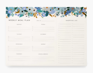 Garden Party Blue Weekly Meal Planner