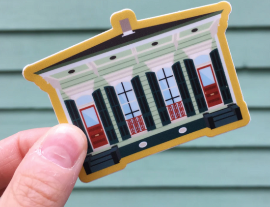 Double Shotgun House Sticker