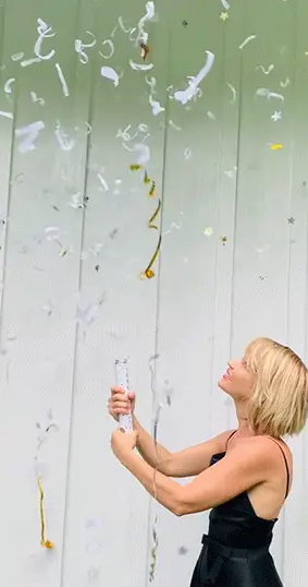 White Confetti Fountain