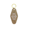 Don't Let the Bastards Get You Down Motel Keytag - Gold Glitter