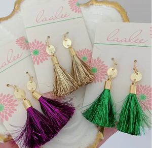 Fringe Tassel Mardi Gras Earrings
