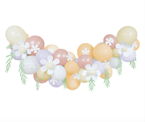 Pastel Daisy Balloon Garland