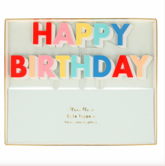 Happy Birthday Acrylic Cake Toppers