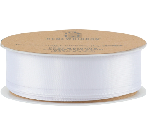 White Double Faced Satin Ribbon