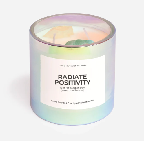 Radiate Positivity Crystal Manifestation Candle