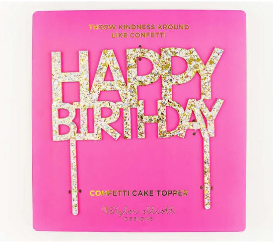 Happy Birthday Pearl Cake Topper