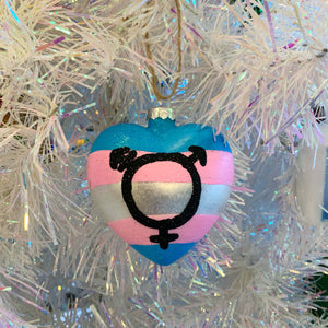 Trans Heart Ornament