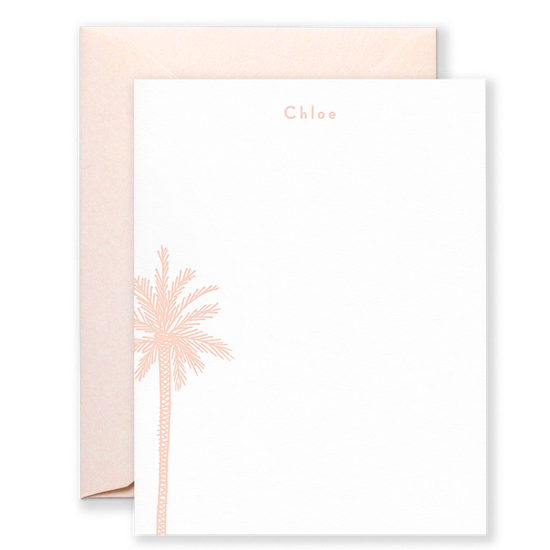 Personalized Palm Tree Social Stationery