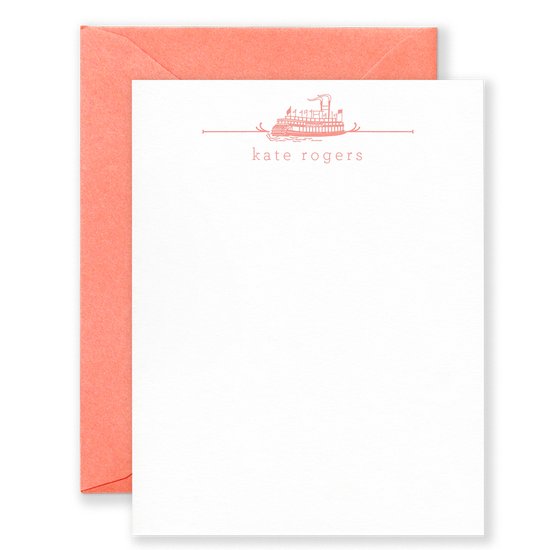 Personalized Steamboat Social Stationery