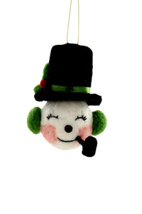 Jolly Snowman Felt Ornament