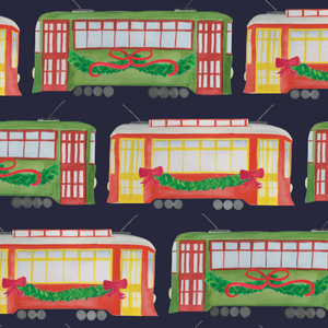Holiday Streetcars Wrapping Paper