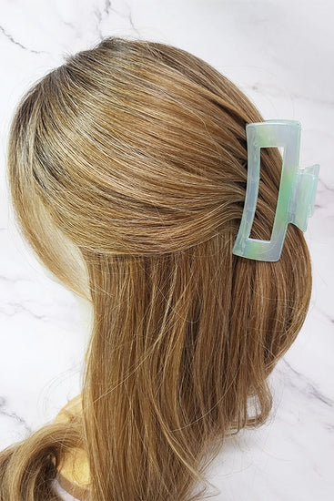 Jelly Color Squared Hair Claw Clip