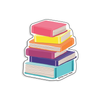 Book Stack Sticker