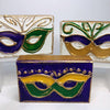 Mardi Gras Hand-Painted Woodblocks- Set of 3
