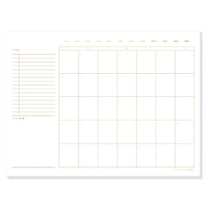 Open Dated Calendar White