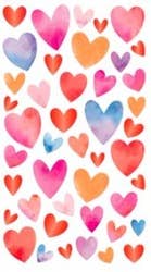 Foil Watercolor Heart Stickers