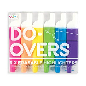Do-Overs Erasable Highlighters- Set of 6