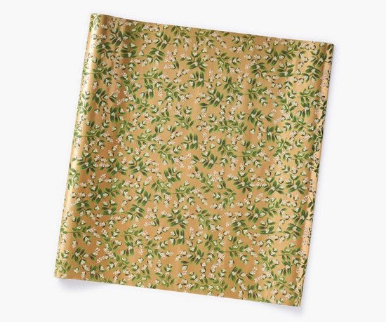 Mistletoe Gold Continuous Wrapping Paper Roll