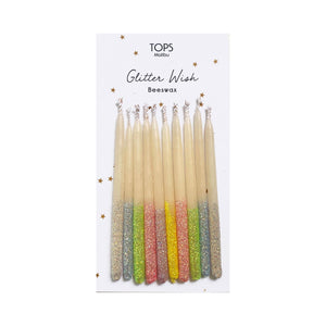 Glitter Beeswax Candles -- Multi