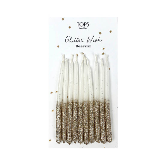 Glitter Beeswax Candles -- Gold