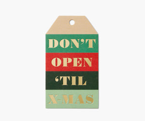 Don't Open 'till X-Mas Gift Tags - Pack of 8