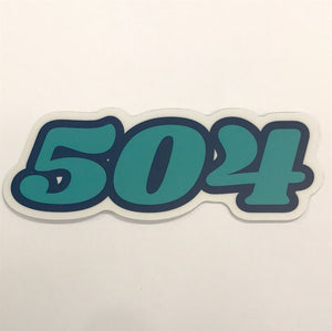 504 Area Code Sticker
