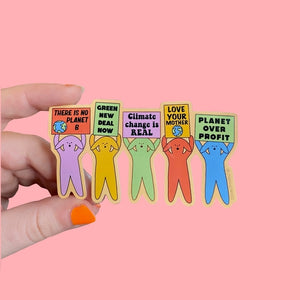 Go Green Puppy Protest Sticker