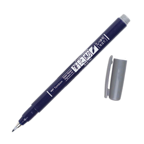 Tombow Fudenosuke Brush Pen Gray