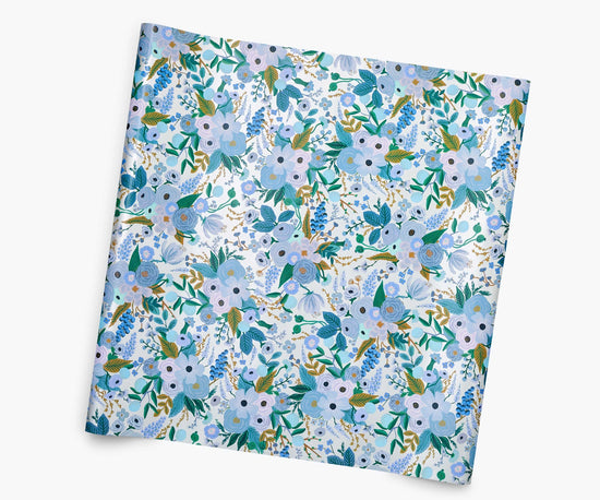 Garden Party Blue Continuous Wrapping Paper