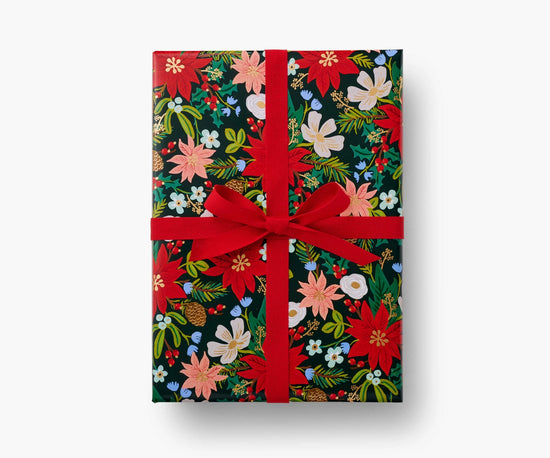 Poinsettia Continuous Wrapping Paper