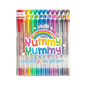 Yummy Yummy Scented Glitter Gel Pens-- 12 pack