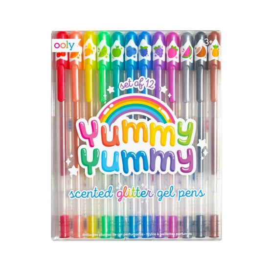 Yummy Yummy Scented Glitter Gel Pens-- 12 pack